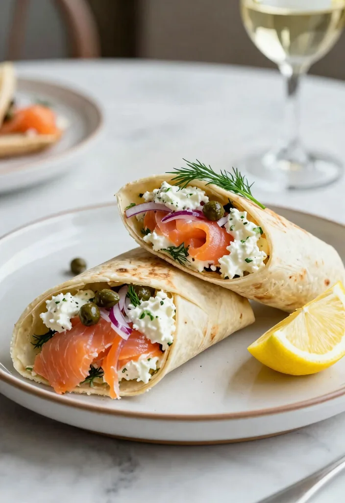 16 Cottage Cheese Wrap Recipes: Quick, Filling, and Healthy - 9. Cottage Cheese and Smoked Salmon Wrap 1