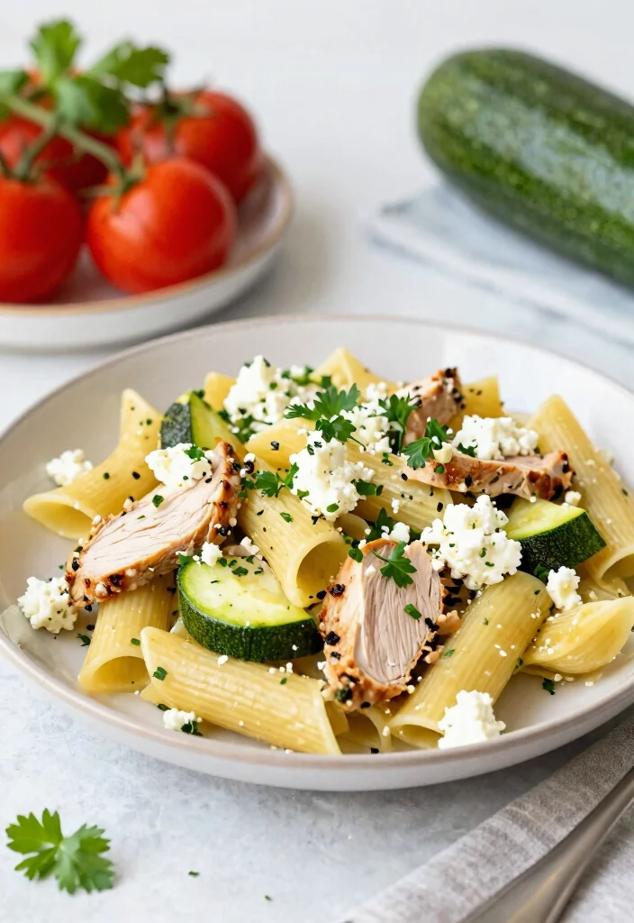 16 Ground Turkey Pasta Recipes: Easy Weeknight Favorites - 16. Turkey, Zucchini, and Feta Pasta 1