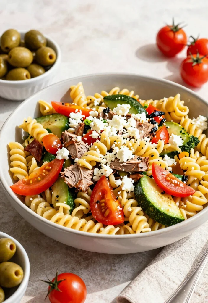 16 Ground Turkey Pasta Recipes: Easy Weeknight Favorites - 7. Mediterranean Turkey Pasta Salad 1