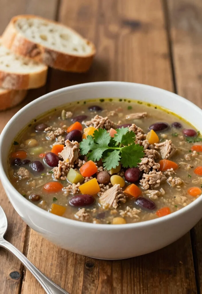 16 Ground Turkey Soup Recipes: Warm, Nourishing Bowls for Weight Loss - 13. Ground Turkey and Bean Soup 1