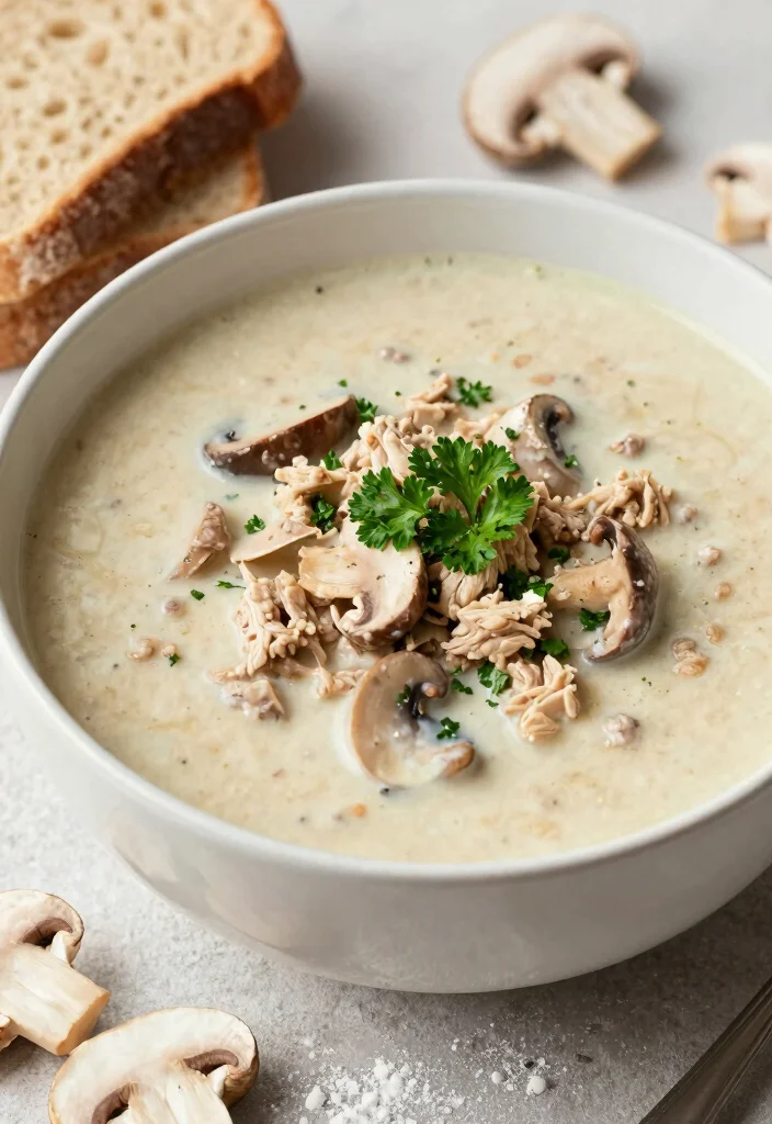 16 Ground Turkey Soup Recipes: Warm, Nourishing Bowls for Weight Loss - 3. Creamy Ground Turkey and Mushroom Soup 1