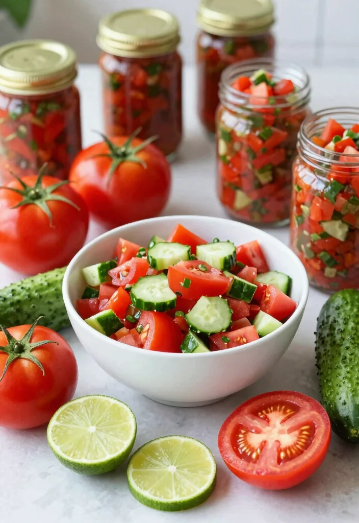 17 Canning Spaghetti Sauce Recipes Pantry Ready Favorites - 17. Tomato and Cucumber Salsa 1