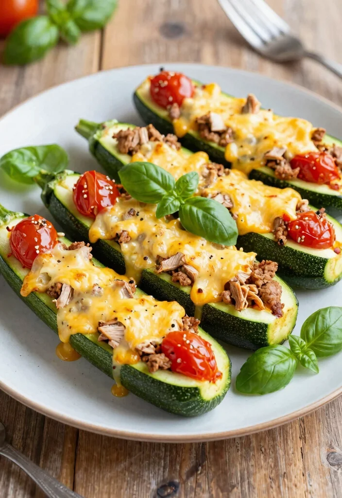 17 Ground Turkey and Zucchini Recipes: Light Nutritious Meals - 2. Stuffed Zucchini Boats 1