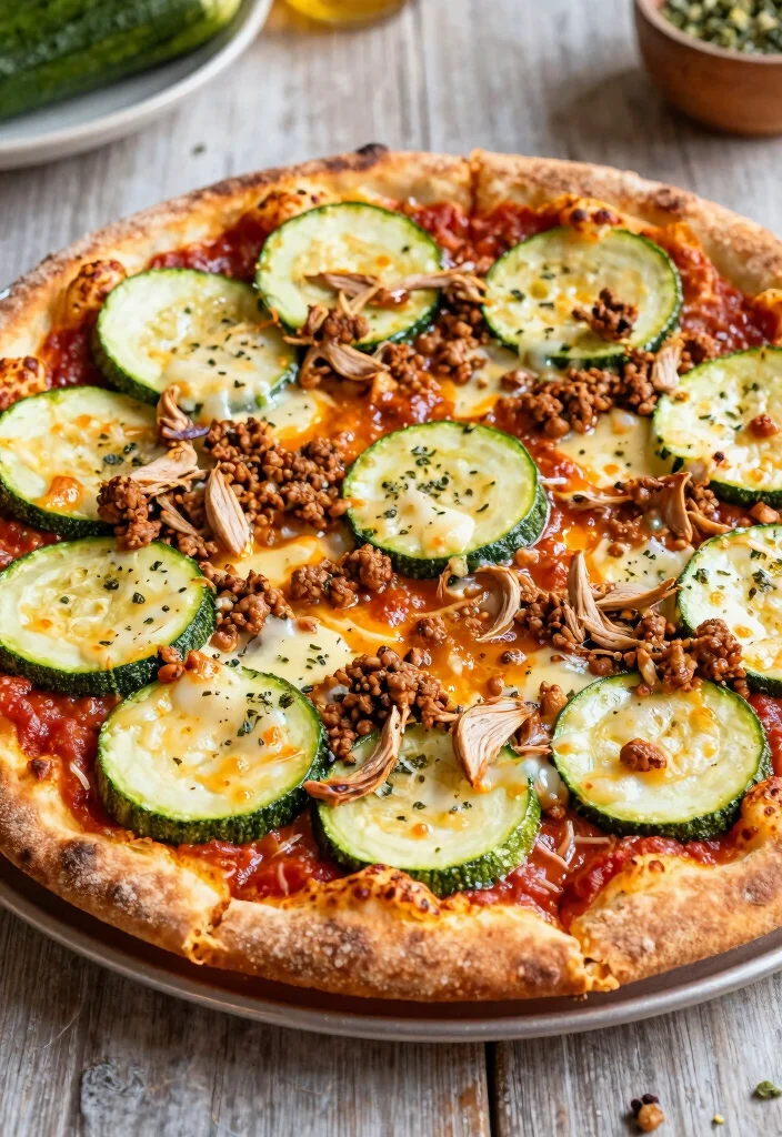 17 Ground Turkey and Zucchini Recipes: Light Nutritious Meals - 9. Turkey Zucchini Pizza 1