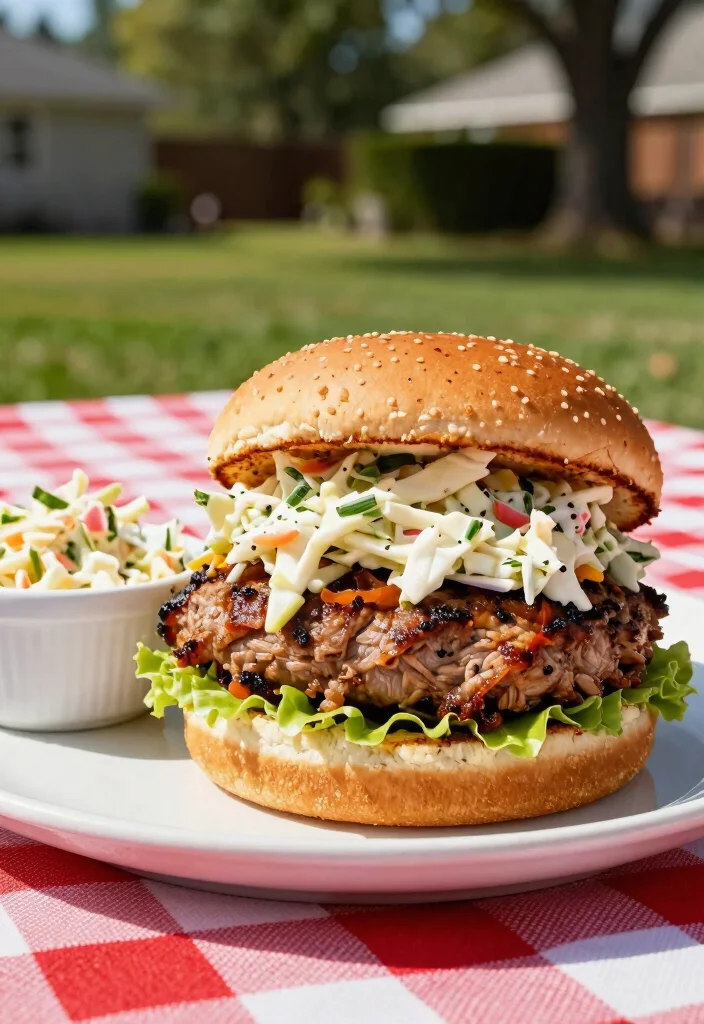 18 Ground Turkey Burger Recipes: Juicy, Lean, and Delicious - 3. BBQ Turkey Burgers with Coleslaw 1