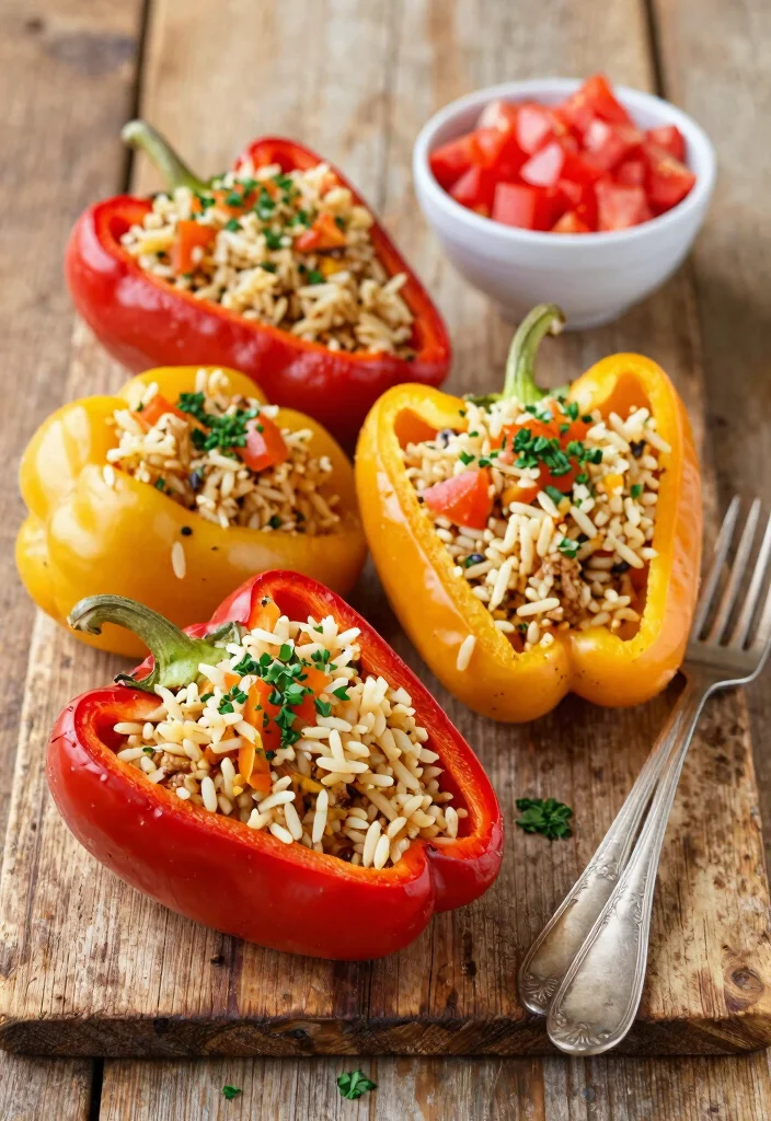 18 Ground Turkey and Rice Recipes: Simple Comfort Bowls - 11. Turkey and Rice Stuffed Peppers 1