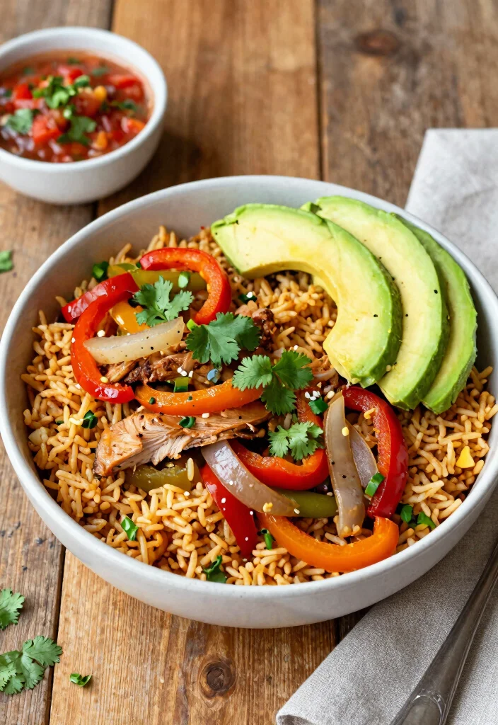 18 Ground Turkey and Rice Recipes: Simple Comfort Bowls - 12. Turkey and Rice Fajita Bowl 1