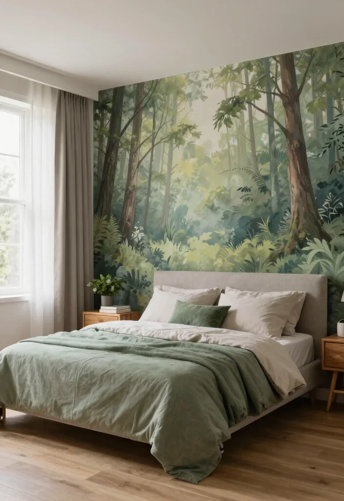 15 Customised Wallpaper for Wall Ideas That Transform Interiors - 1. Nature-Inspired Murals 1