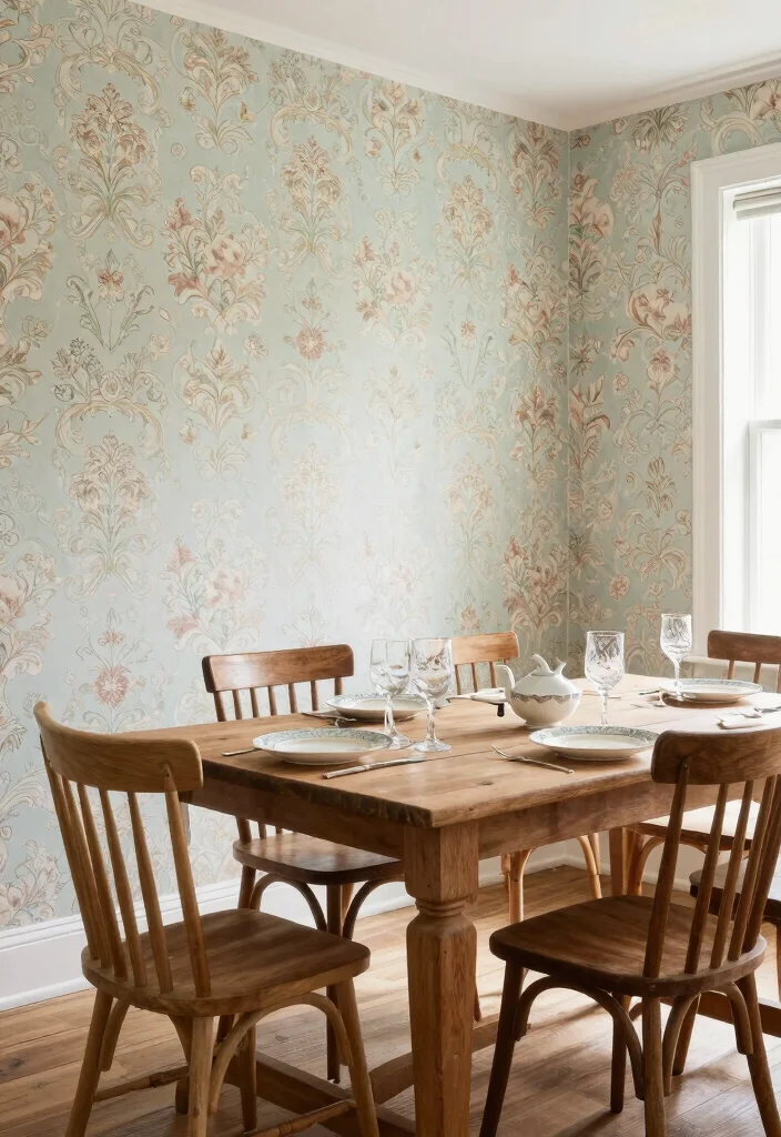 15 Customised Wallpaper for Wall Ideas That Transform Interiors - 5. Vintage-Inspired Designs 1