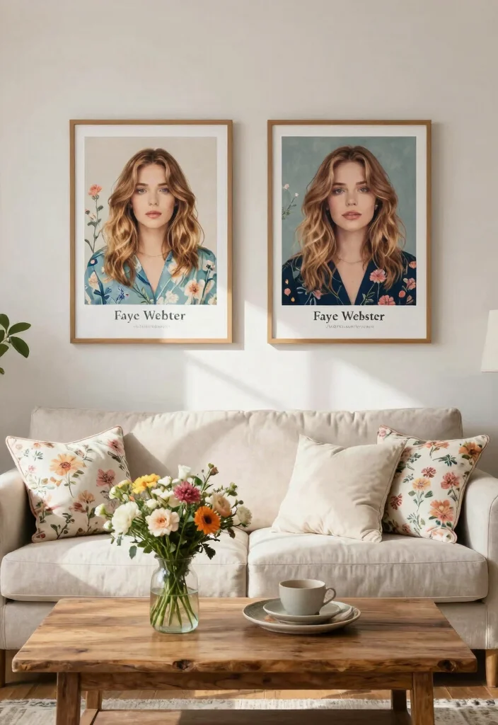 15 Faye Webster Poster 2026 Trending Ideas for an Indie Aesthetic Room - 8. Floral Prints with a Faye Touch 1