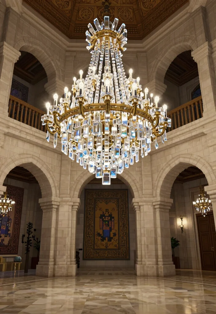 15 Minecraft Chandelier Design Ideas for Creative Builds 5 15 Minecraft Chandelier Design Ideas for Creative Builds - 4. Crystal Elegance Chandelier 1