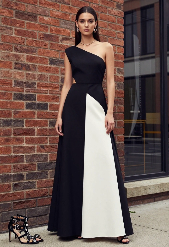 15 Poster Girl Dress Outfit Ideas With Trendy Chic Style - 15. Asymmetrical Dress for an Edgy Look 1
