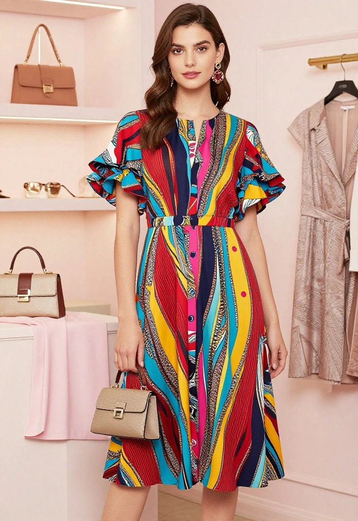 15 Poster Girl Dress Outfit Ideas With Trendy Chic Style - 4. A-Line Dress with Statement Sleeves 1