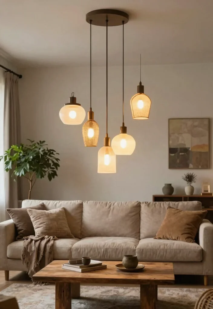 15 Rustic Pendant Light Ideas With Warm Farmhouse Glow 12 15 Rustic Pendant Light Ideas With Warm Farmhouse Glow - 11. Multi-Light Pendant Fixtures 1