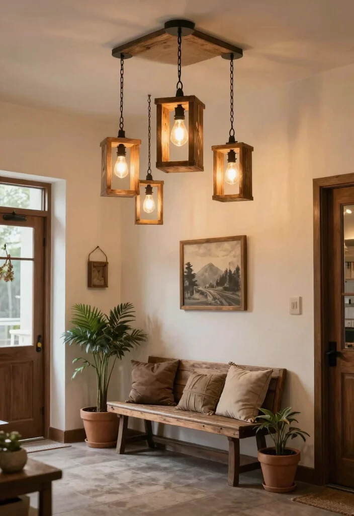 15 Rustic Pendant Light Ideas With Warm Farmhouse Glow 14 15 Rustic Pendant Light Ideas With Warm Farmhouse Glow - 13. Rustic Farmhouse Foyer Lights 1