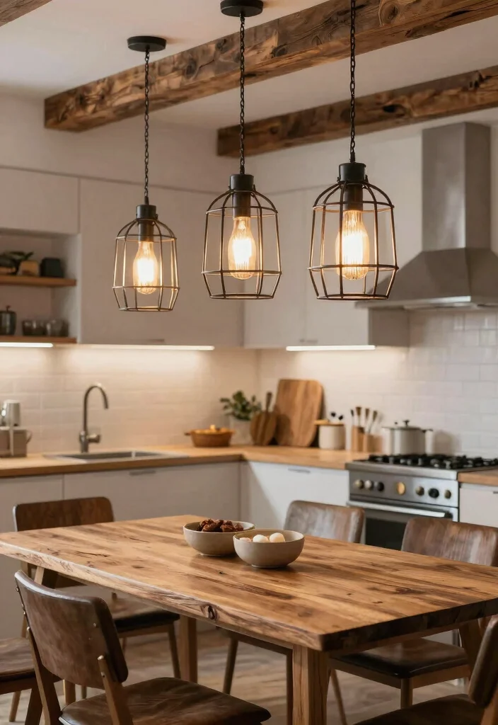 15 Rustic Pendant Light Ideas With Warm Farmhouse Glow 15 15 Rustic Pendant Light Ideas With Warm Farmhouse Glow - 14. Caged Pendant Lights 1
