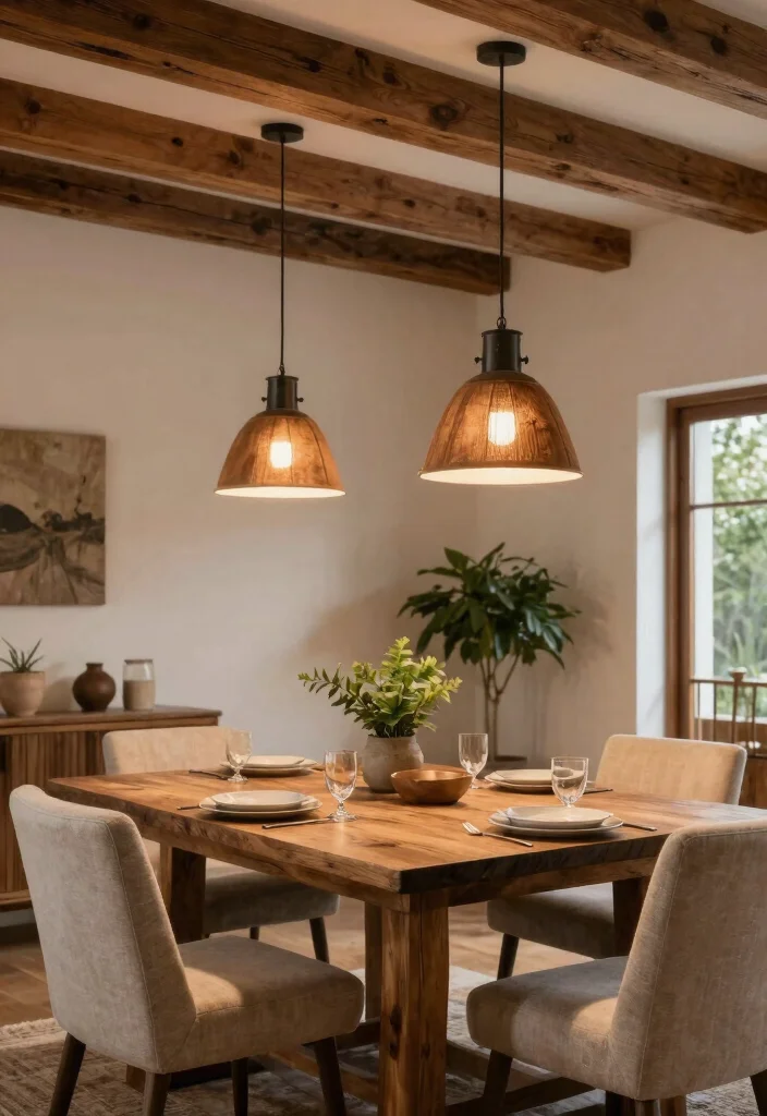 15 Rustic Pendant Light Ideas With Warm Farmhouse Glow 4 15 Rustic Pendant Light Ideas With Warm Farmhouse Glow - 3. Rustic Wood and Metal Combinations 1