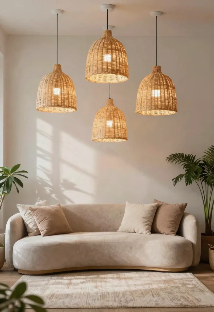 15 Rustic Pendant Light Ideas With Warm Farmhouse Glow 7 15 Rustic Pendant Light Ideas With Warm Farmhouse Glow - 6. Woven Pendant Lights 1