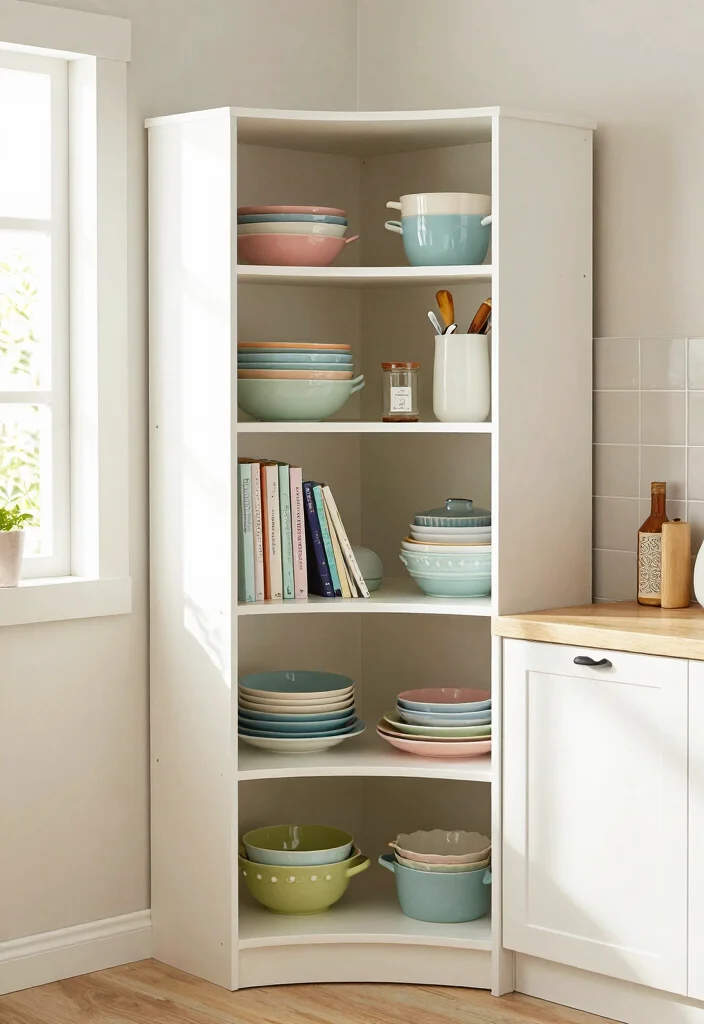 16 Small Crockery Unit Design Ideas With Smart Storage - 3. Compact Corner Cupboards 1
