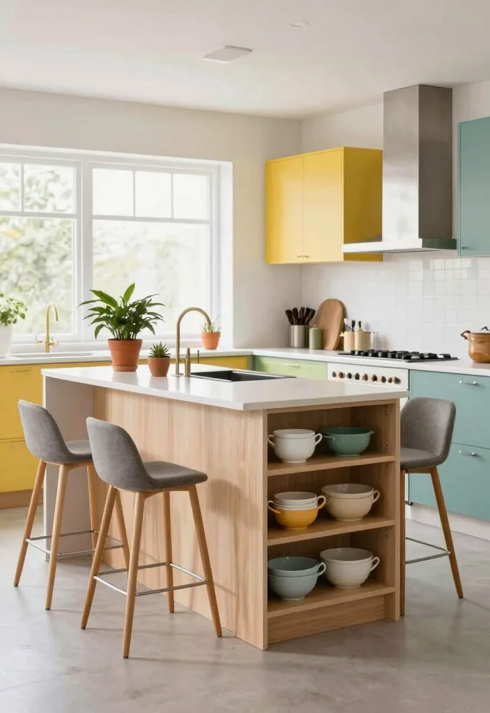 16 Small Crockery Unit Design Ideas With Smart Storage - 4. Multi-Functional Kitchen Island 1