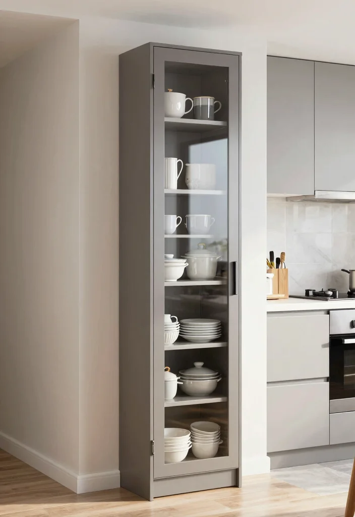 16 Small Crockery Unit Design Ideas With Smart Storage - 6. Slimline Cupboards 1