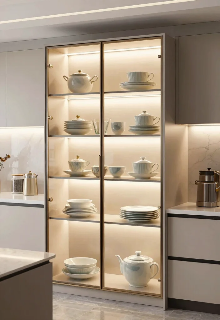 16 Small Crockery Unit Design Ideas With Smart Storage - 9. Chic Display Cabinets 1