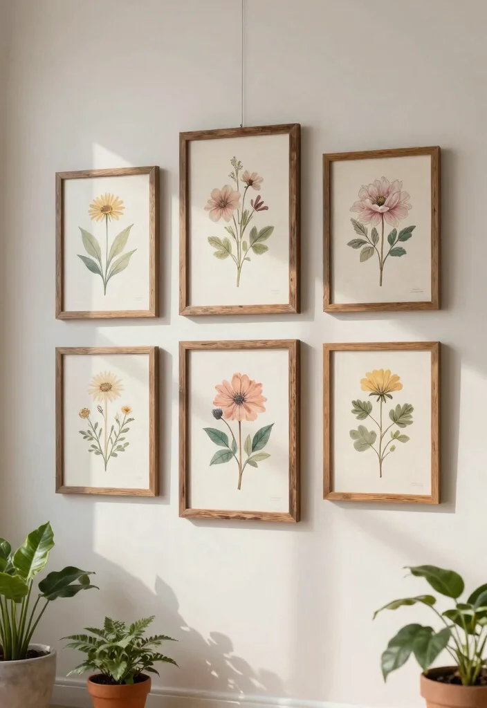 16 Spring Wall Art Ideas With Fresh Seasonal Charm 2 16 Spring Wall Art Ideas With Fresh Seasonal Charm - 1. Botanical Prints on Recycled Paper 1
