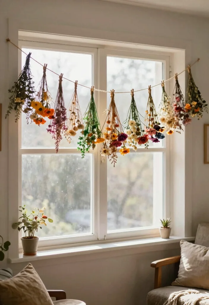 16 Spring Wall Art Ideas With Fresh Seasonal Charm 14 16 Spring Wall Art Ideas With Fresh Seasonal Charm - 13. Dried Flower Banners 1