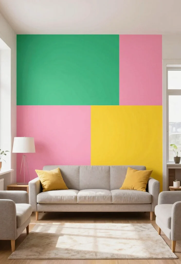 16 Spring Wall Art Ideas With Fresh Seasonal Charm 15 16 Spring Wall Art Ideas With Fresh Seasonal Charm - 14. Spring Color Blocks 1