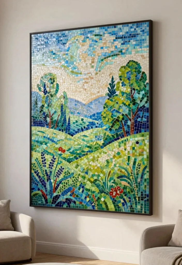 16 Spring Wall Art Ideas With Fresh Seasonal Charm 16 16 Spring Wall Art Ideas With Fresh Seasonal Charm - 15. Nature-Inspired Mosaics 1