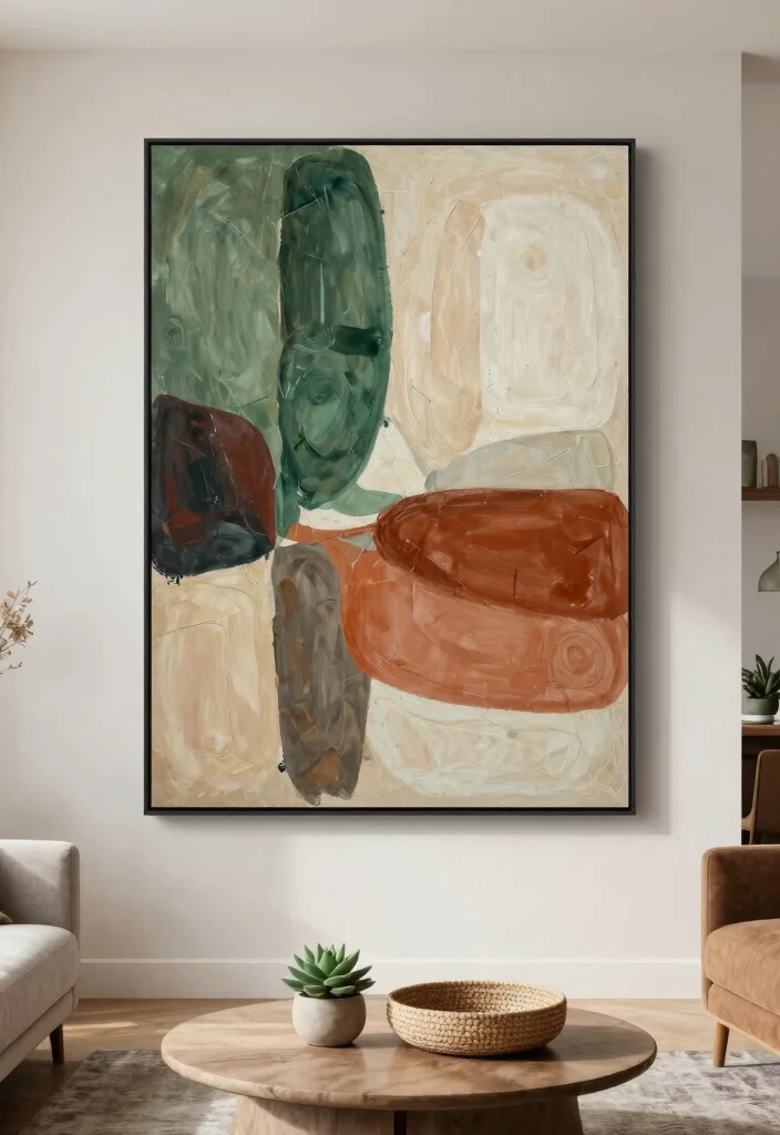 16 Spring Wall Art Ideas With Fresh Seasonal Charm 8 16 Spring Wall Art Ideas With Fresh Seasonal Charm - 7. Earthy Toned Abstract Art 1