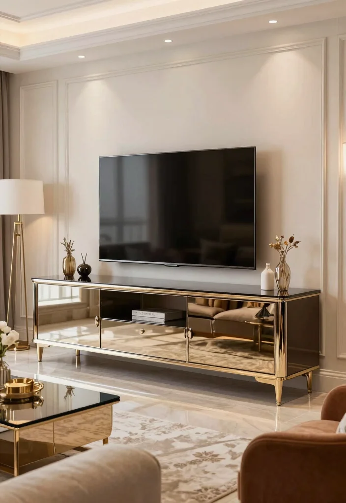 16 TV Unit Designs 2026 Trending Ideas With Contemporary Appeal - 15. Glamorous TV Units 1