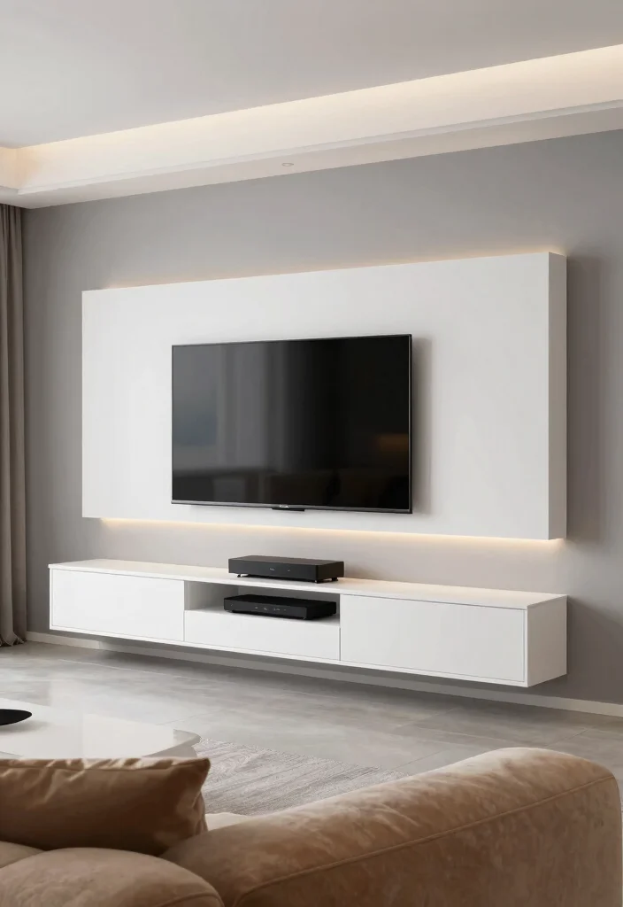 16 TV Unit Designs 2026 Trending Ideas With Contemporary Appeal - 5. Wall-Mounted Entertainment Centers 1
