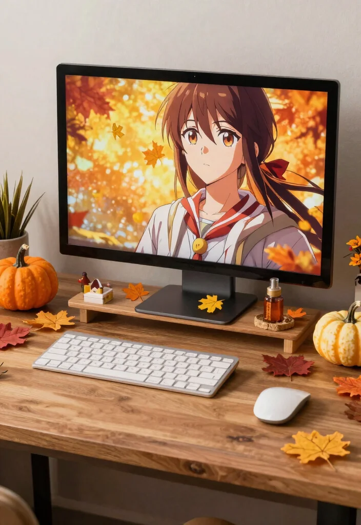 17 Anime Desk Setup Ideas With Cool Aesthetic Vibes - 11. Seasonal Decor Changes 1