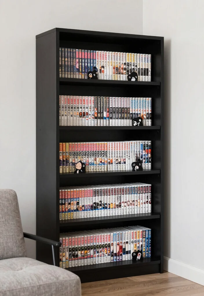 17 Anime Desk Setup Ideas With Cool Aesthetic Vibes - 2. Minimalist Manga Corner 1