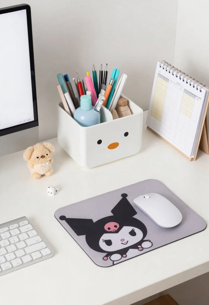 17 Anime Desk Setup Ideas With Cool Aesthetic Vibes - 5. Personalized Desk Accessories 1