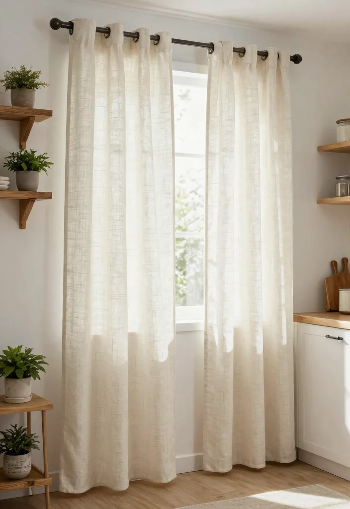 17 Cafe Curtains Kitchen 2026 Trending Ideas With Cozy Vintage Feel - 17. Eco-Friendly Fabrics 1