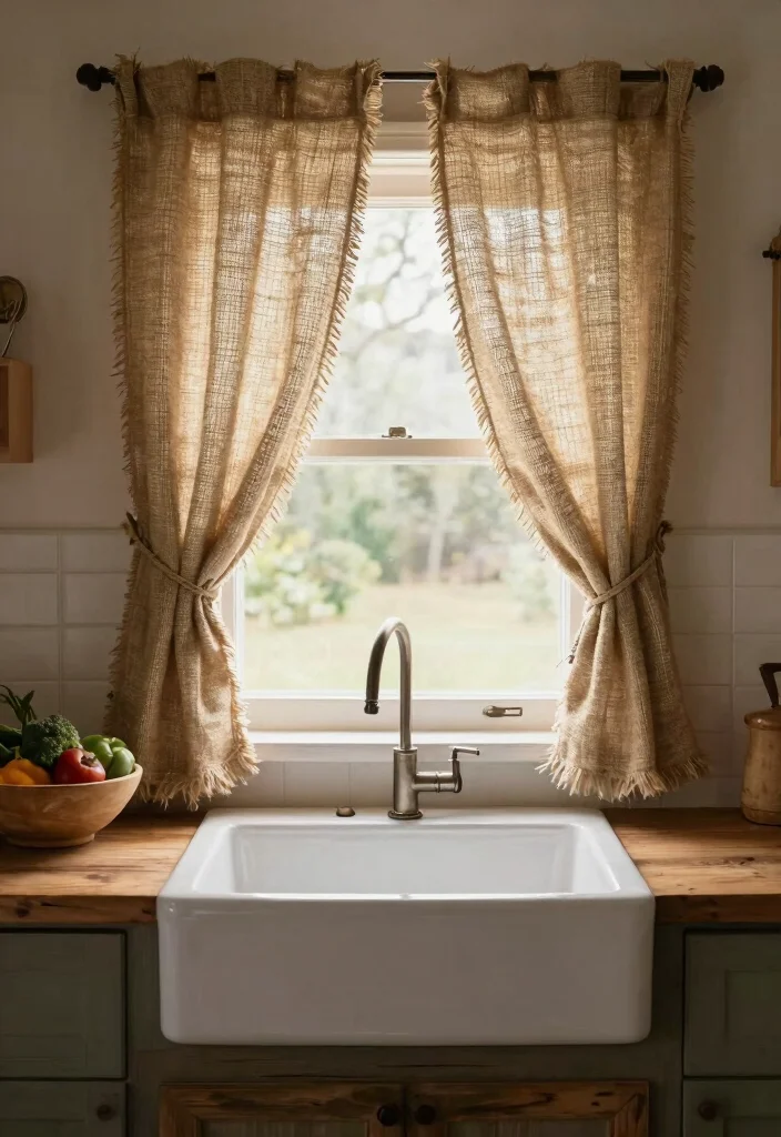 17 Cafe Curtains Kitchen 2026 Trending Ideas With Cozy Vintage Feel - 5. Rustic Textures 1