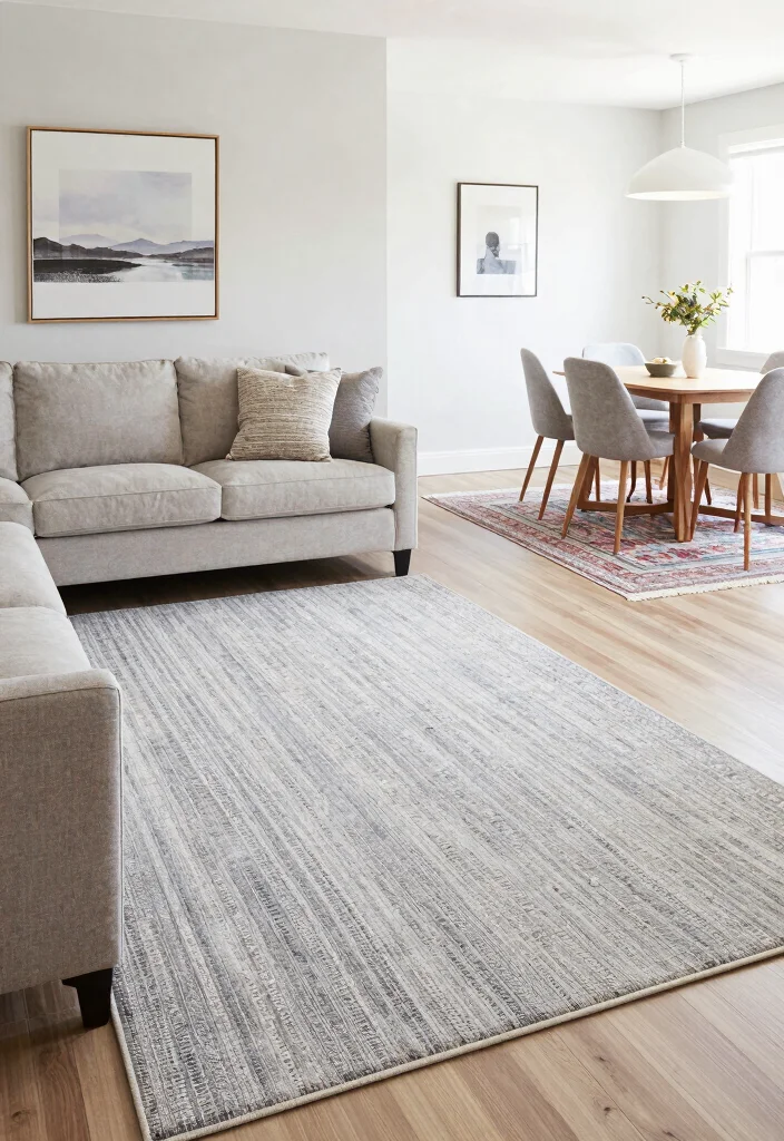 17 Carpet Placement Living Room Ideas That Define the Space - 13. Transitional Spaces: Connecting Rooms 1