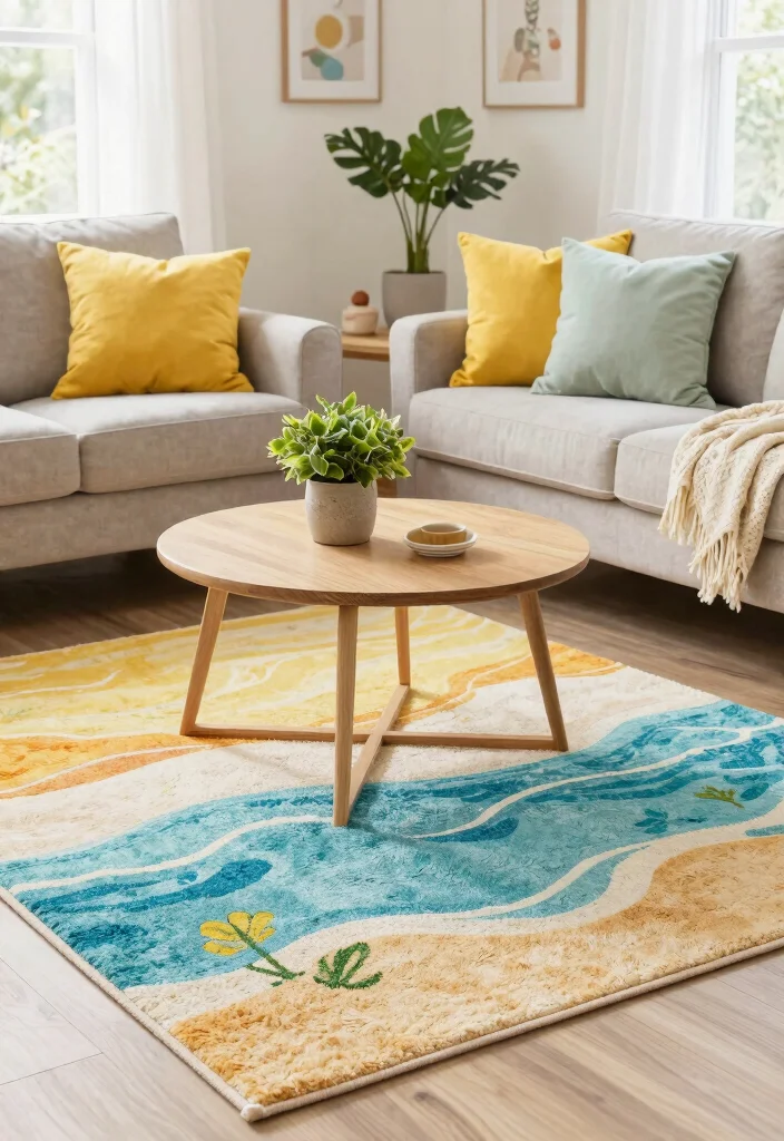 17 Carpet Placement Living Room Ideas That Define the Space - 15. Seasonal Switch-Up: Rotating Rugs 1