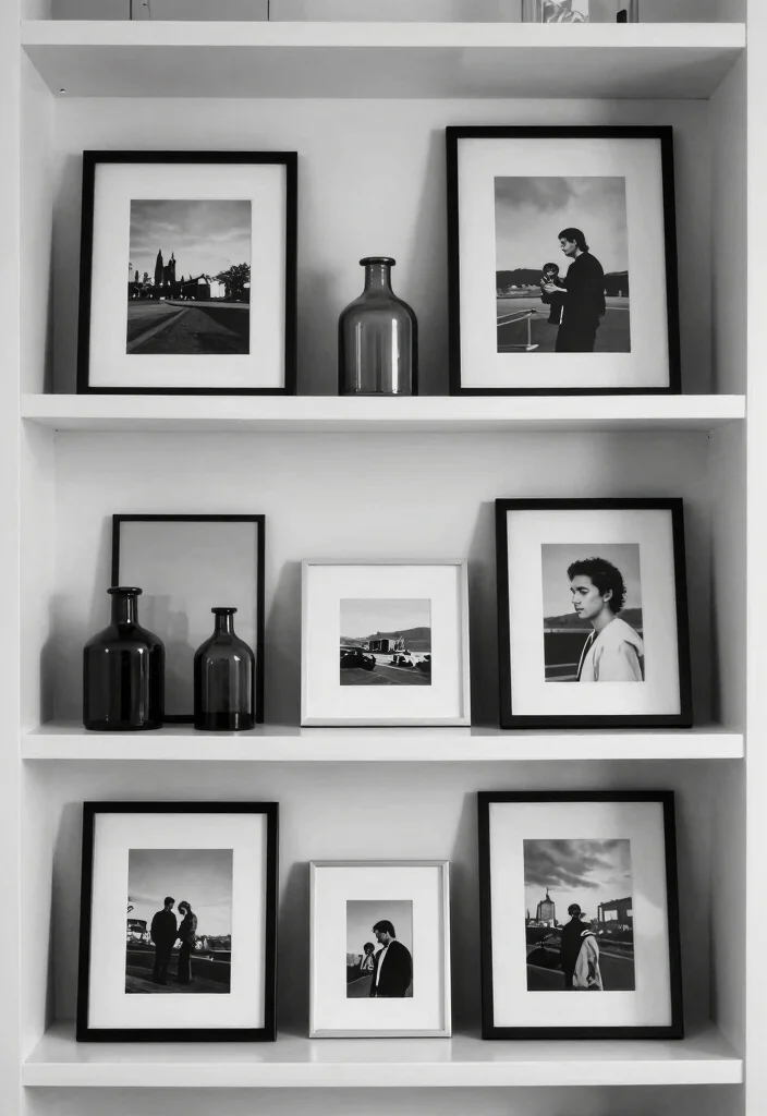 17 Top of Bookshelf Decor Ideas That Look Designer Styled 14 17 Top of Bookshelf Decor Ideas That Look Designer Styled - 13. Minimalist Frames 1