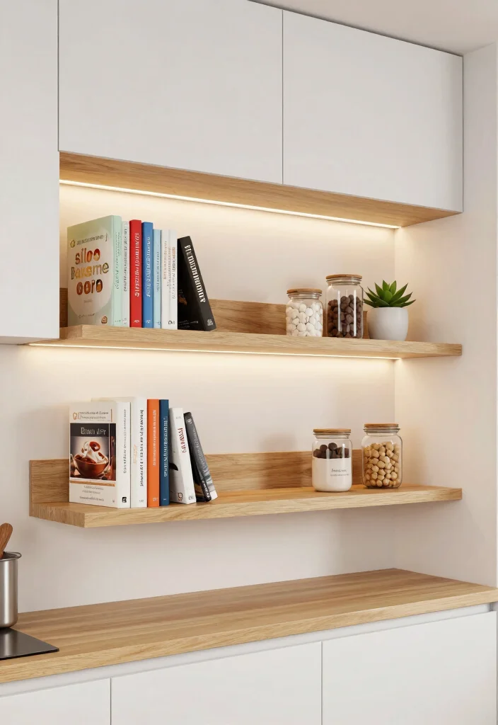 17 Under Cabinet Shelf Ideas That Maximize Storage - 1. Floating Shelves for a Minimalist Look 1