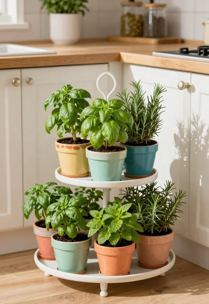 17 Under Cabinet Shelf Ideas That Maximize Storage - 10. Tiered Plant Stands 1