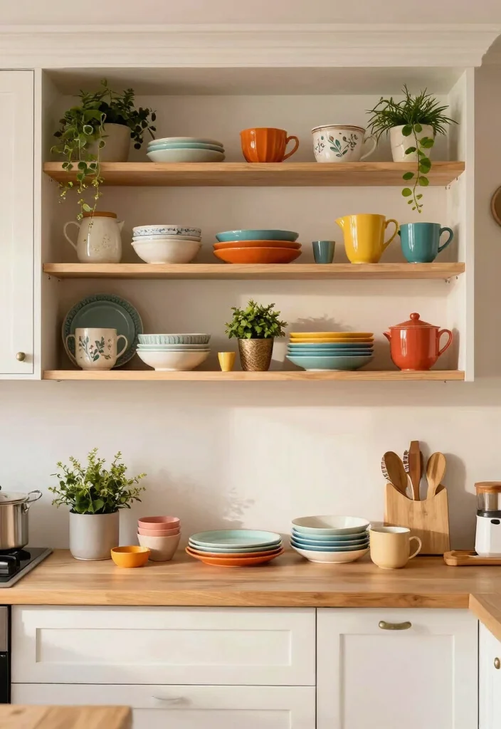 17 Under Cabinet Shelf Ideas That Maximize Storage - 17. Stylish Open Shelving 1