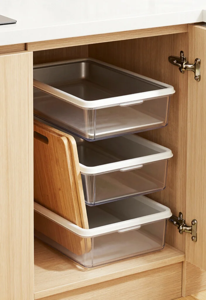 17 Under Cabinet Shelf Ideas That Maximize Storage - 8. Customizable Container Organizers 1