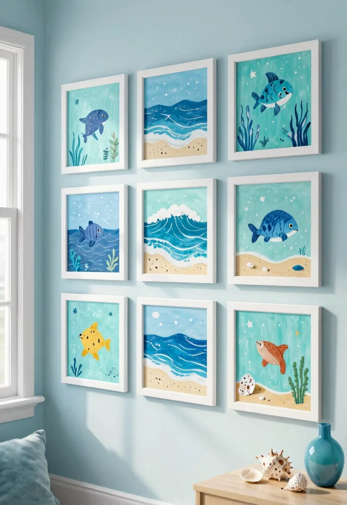 18 Kids Art Wall Display Ideas That Showcase Creativity - 4. Themed Art Installation 1