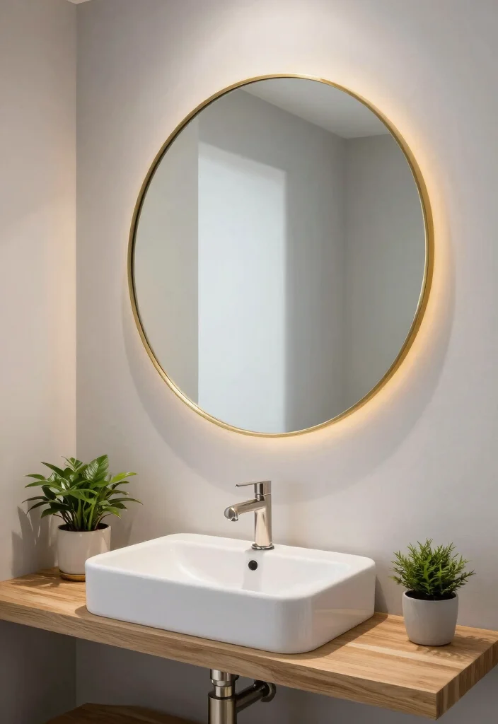 18 Modern Bathroom Mirrors Ideas With Sleek Reflection 2 18 Modern Bathroom Mirrors Ideas With Sleek Reflection - 1. Oversized Round Mirrors 1