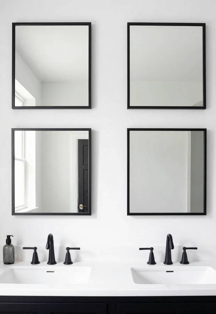 18 Modern Bathroom Mirrors Ideas With Sleek Reflection 12 18 Modern Bathroom Mirrors Ideas With Sleek Reflection - 11. Square and Rectangular Mirrors 1