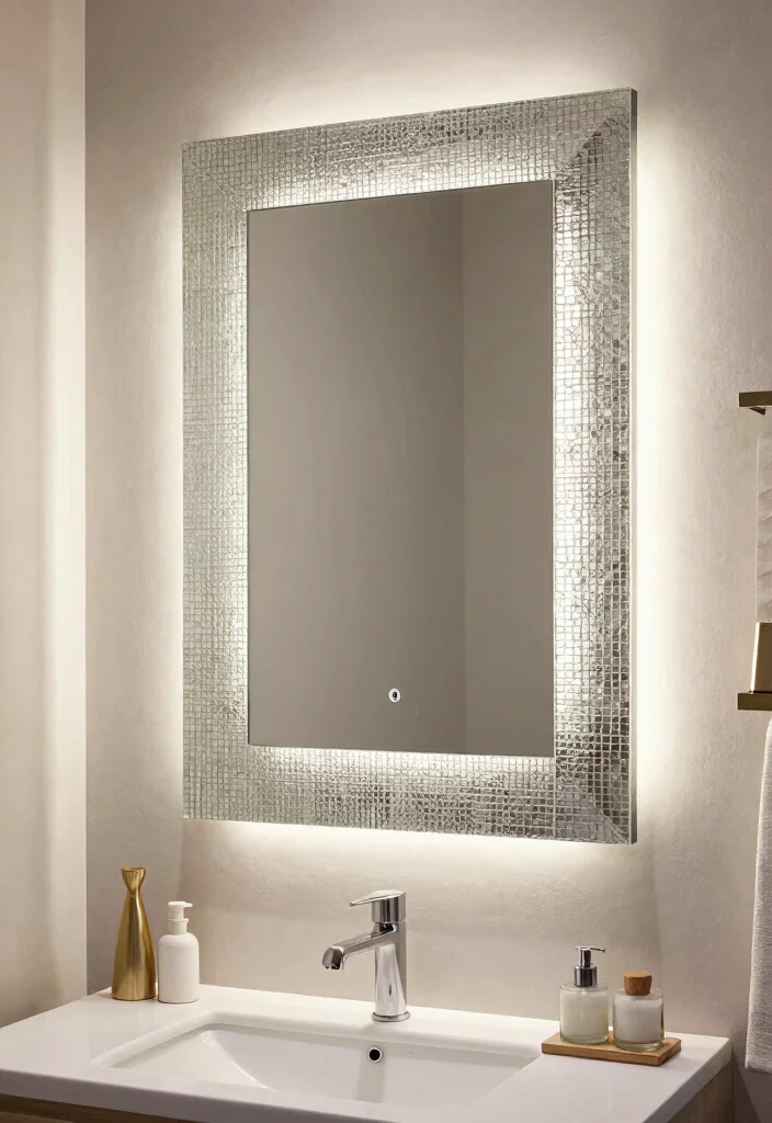 18 Modern Bathroom Mirrors Ideas With Sleek Reflection 14 18 Modern Bathroom Mirrors Ideas With Sleek Reflection - 13. Textured Mirrors 1