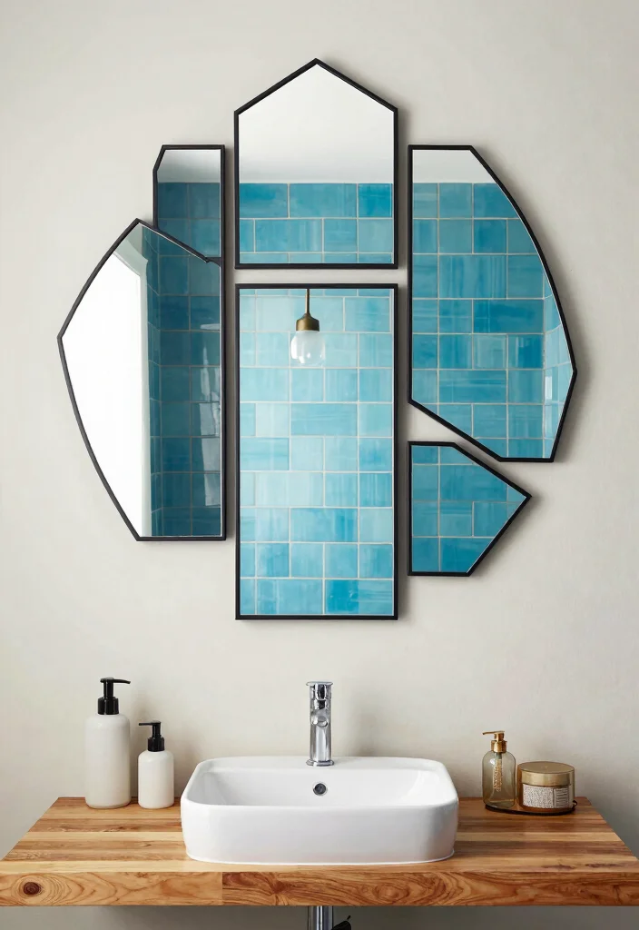 18 Modern Bathroom Mirrors Ideas With Sleek Reflection 3 18 Modern Bathroom Mirrors Ideas With Sleek Reflection - 2. Geometric Shapes 1